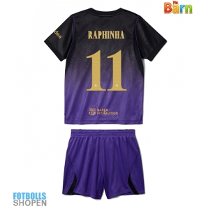 Billiga Barcelona Raphinha Belloli #11 Bortatröja Barn 2026-27 Kortärmad (+ Korta byxor)